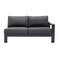 Armen Living Palau 4 Piece Outdoor Sectional Set with Cushions in Dark Gray and Natural Teak Wood Accent SETODPASE4GR - alternate 2